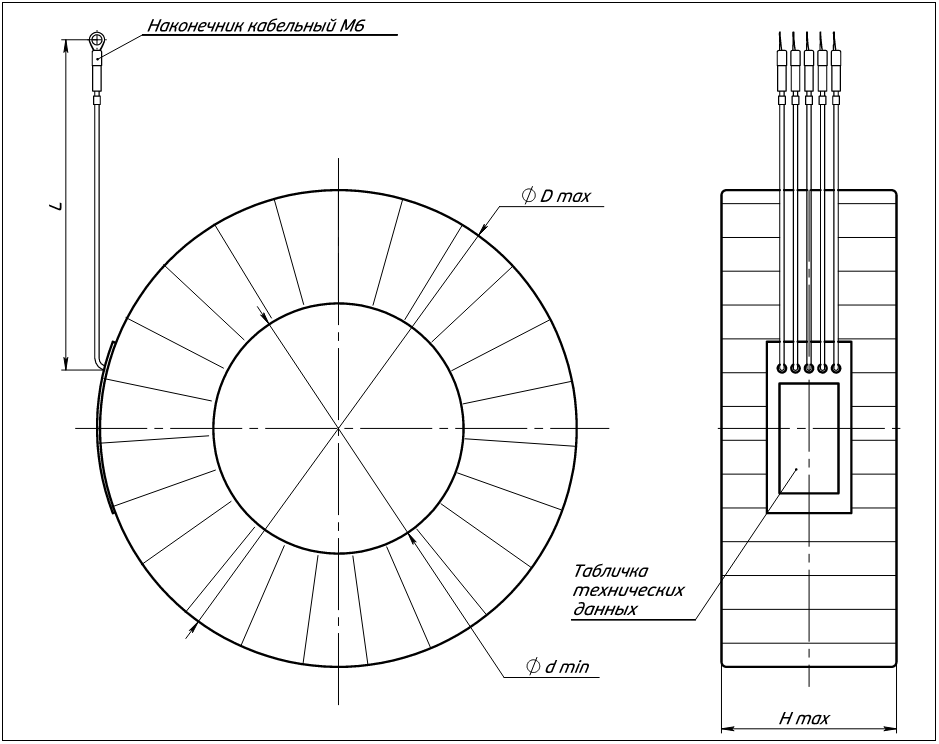 Общий вид измерительного трансформатора тока ТВ-СВЭЛ